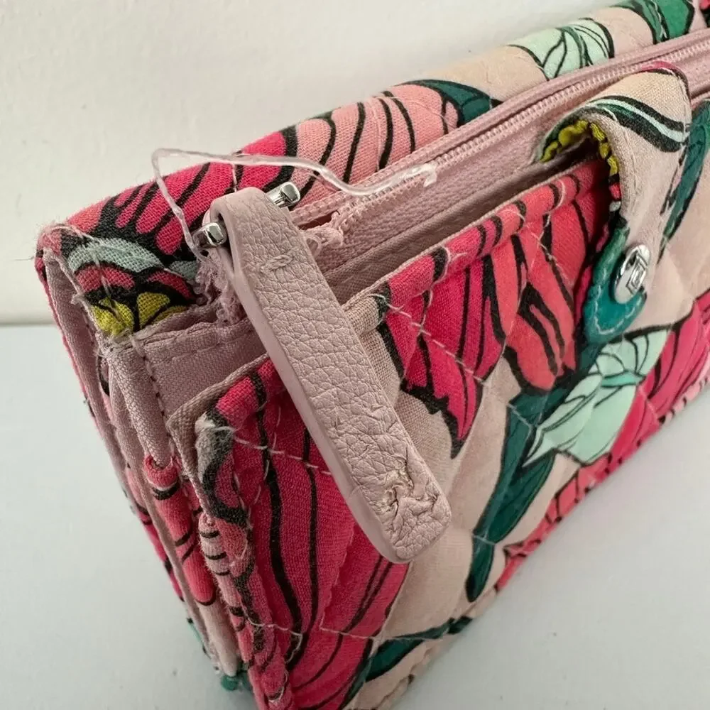 Vera Bradley Vintage Floral Smartphone Wristlet Wallet Broken Zipper & No Strap - Picture 7 of 11